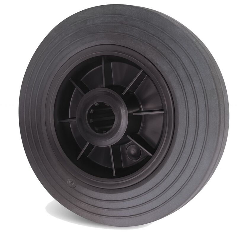 Guitel - Roue à bandage caoutchouc Manutal noir Ø200mm ø alésage: 25 mm
