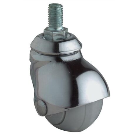 Roue à billes diamètre 40 mm, capacité 30 kg, filetage M10, roue en caoutchouc gris