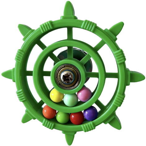 Roue à billes rotatives de 3,8 pouces pour perroquet, jouet à mâcher interactif, convient aux perroquets de taille moyenne à grande, fabriqué en métal durable, enrichit l'environnement de la cage à oi