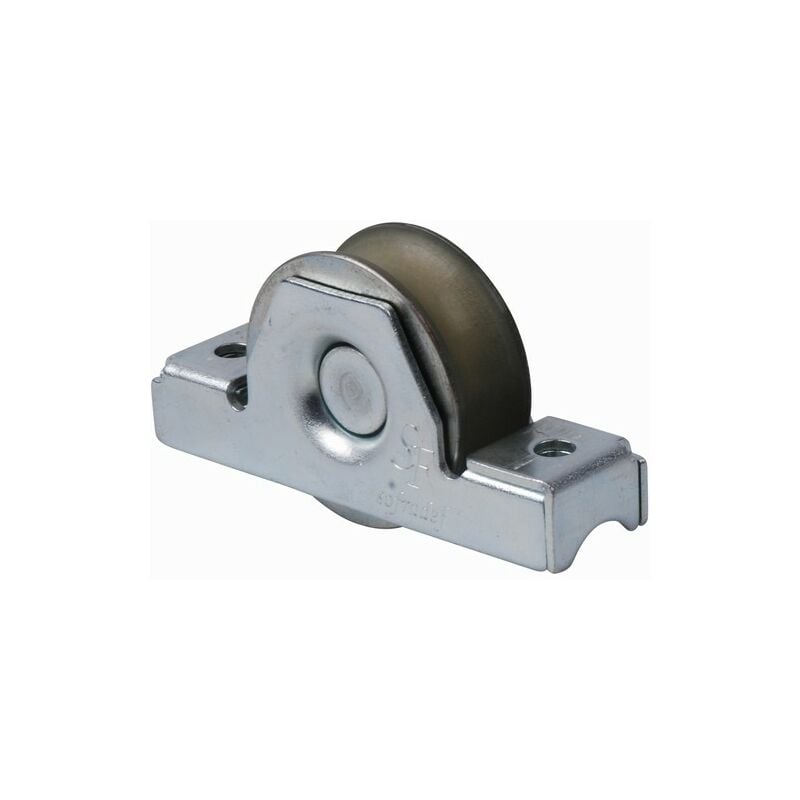 Roue à encastrer pour portail coulissant - Gorge Ronde de 16mm - Ø50mm - Jusqu'à 100KG - Acier zingué Deco Fer Forge