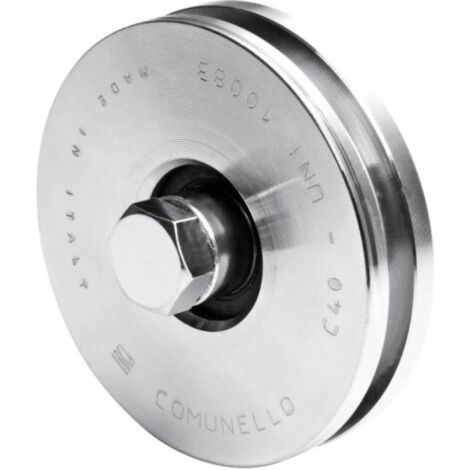 Roue à gorge triangulaire 300 V diamètre 120 mm - 1 roulement pour roues à roulements à billes - FRATELLI COMUNELLO SPA