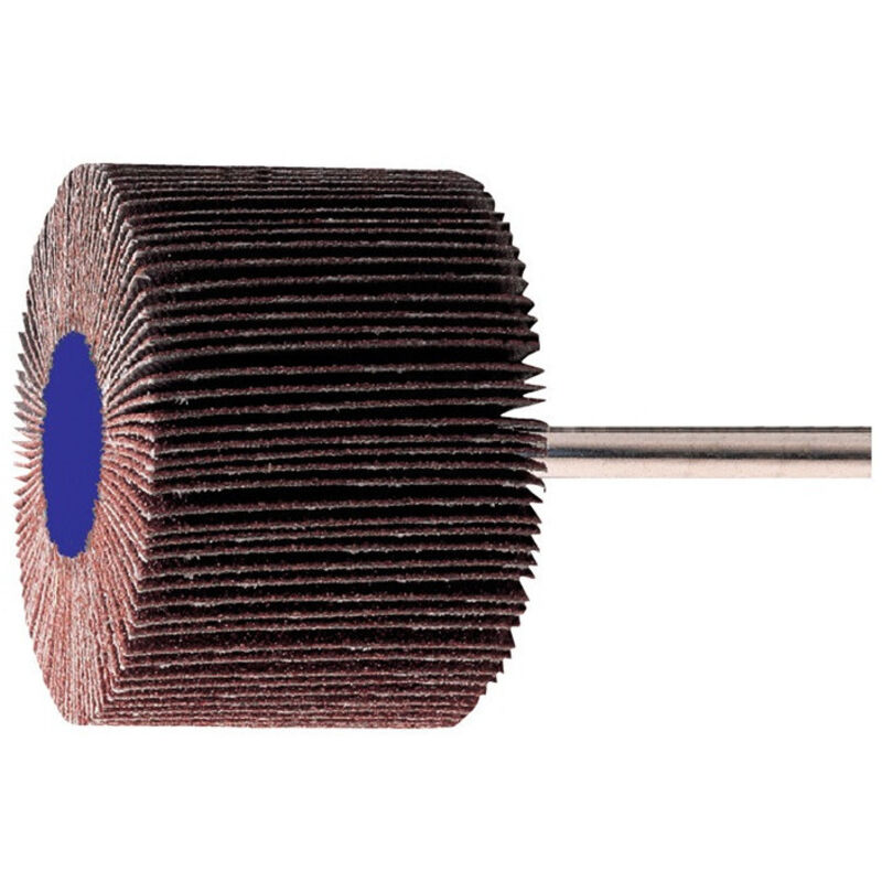 Roue à lamelles D.50xH30 mm granulation 120 corindon d. de la tige 6 mm (Par 10)