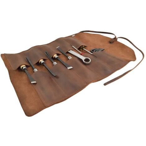 Roue à outils en cuir, grand sac à outils-Ensoleillé