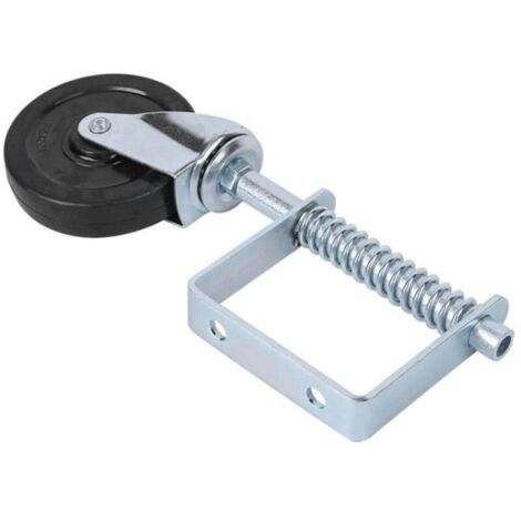Roue à ressort, roulette à ressort, roulette de porte universelle robuste avec 4 trous et capacité de charge maximale de 220 lb,