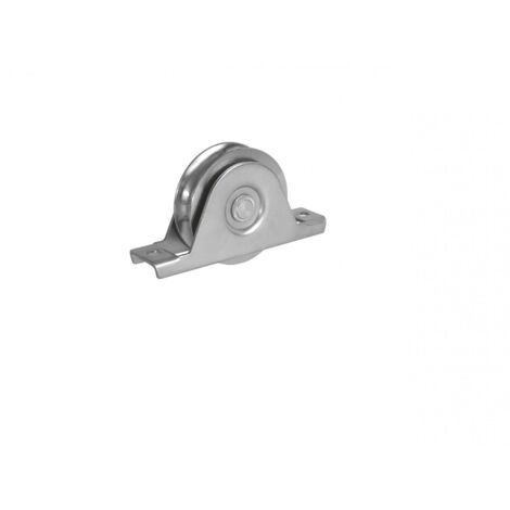 Afbat – Roue de portail à support intérieur – Acier zingué – Dimensions H.90 x L.155 x P.32 mm – Pour portails coulissants