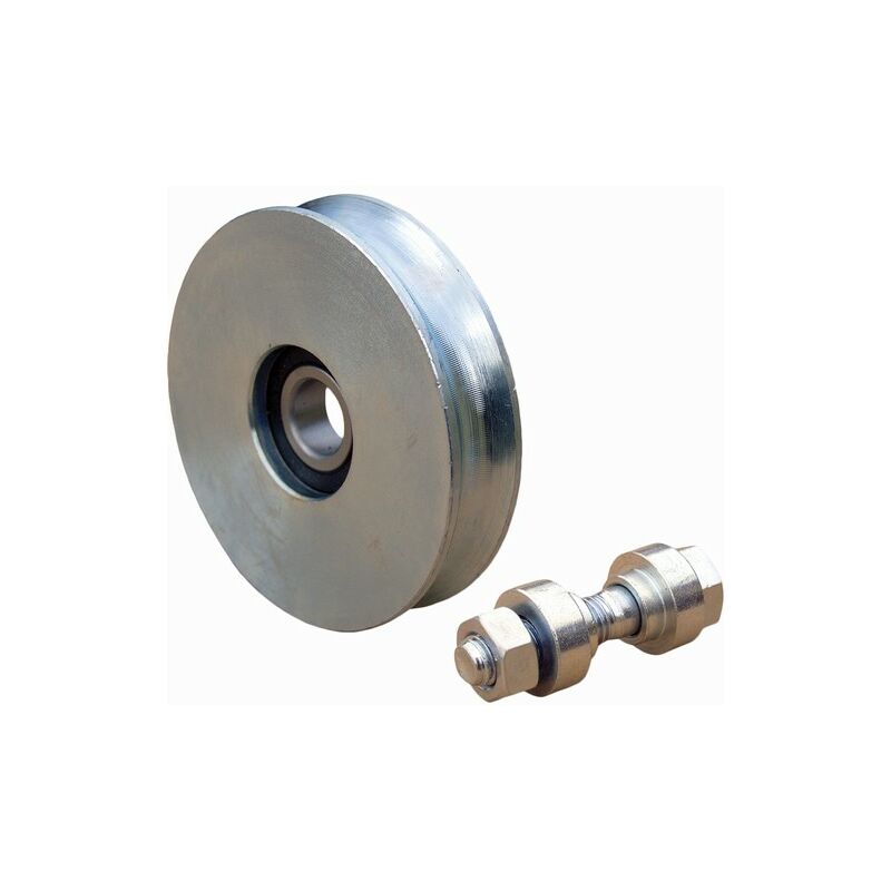 Roue pour portail coulissant - Gorge Ronde de 20mm - Ø200mm - Jusqu'à 600KG - Acier Deco Fer Forge