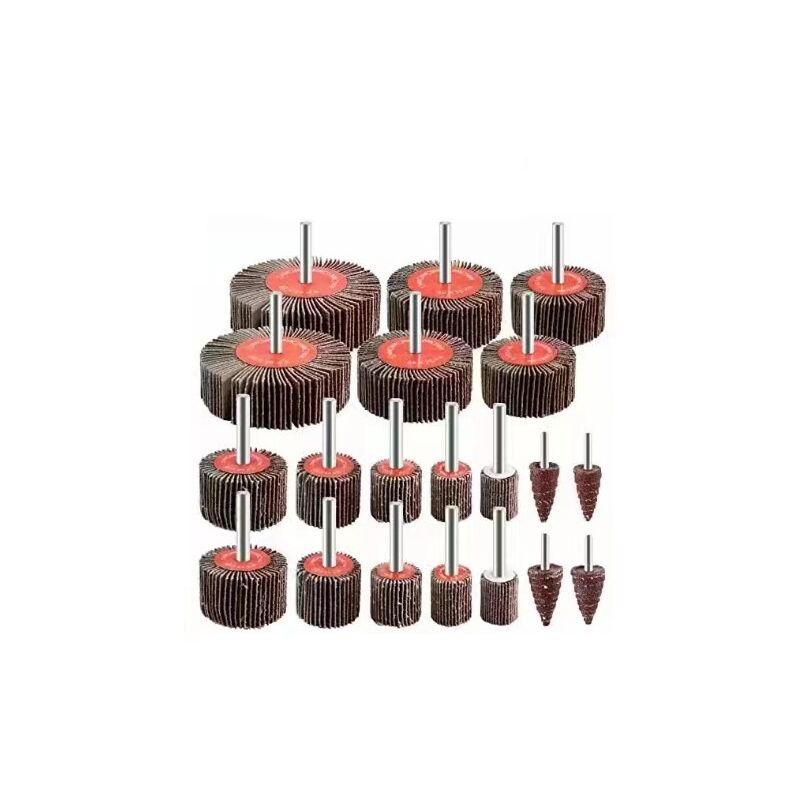 Houhence - Roue Abrasive 20 pièces Grain 80 Disque a lamelle pour Brosse Poncage Perceuse Accessoires Polissage Bois Metal
