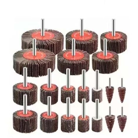 Roue Abrasive 20 pièces Grain 80 Disque a lamelle pour Brosse Poncage Perceuse Accessoires Polissage Bois Metal