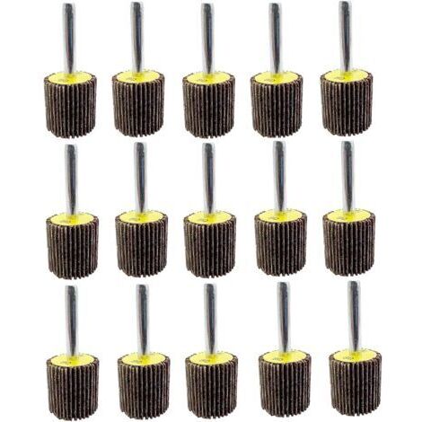 Roue Abrasive 25 pièces 25X25x6mm Grain 80 Disque a lamelle pour Brosse Poncage Perceuse Accessoires Polissage Bois Metal