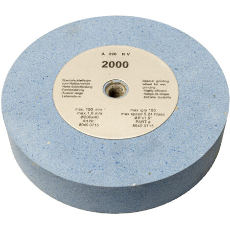 Roue abrasive pour affuteur a eau 200x40x8 gr220 Holzmann nts200sst