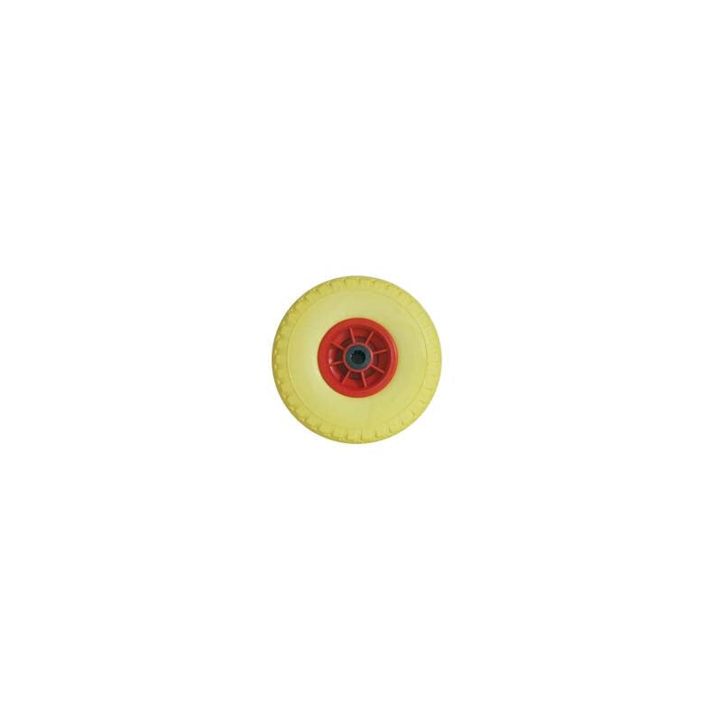 Roue de chariot en Pu massif 260mm, jante en plastique - ø mm.260x85 trou 20mm avec roulements