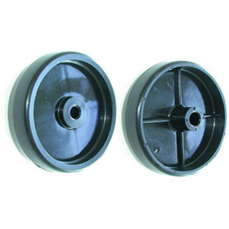 Roue anti-scalp adaptable pour MTD modèle LF125H - Ø: ext: 127mm, alésage: 12,7mm, Long moyeu: 35mm centré. Remplace origine: 73