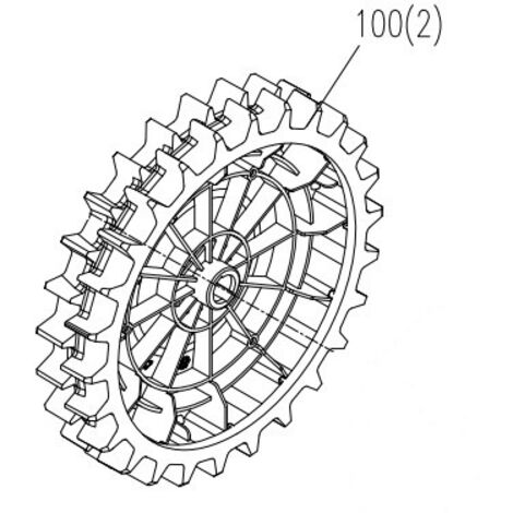 Roue arrière de la tondeuse robot ORIGINAL WORX WR148E