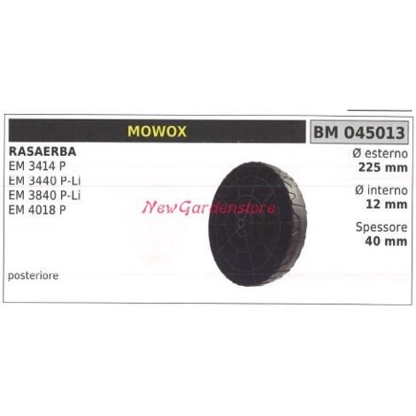 Roue arrière MOWOX tondeuse à gazon EM 3414 P 045013