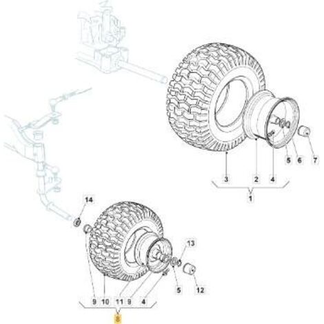 ROUE AVANT CLM-WAN16P519B 2WDDG ORIGINAL STIGA - 382680073/1
