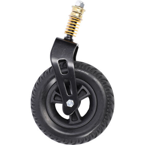 Roue avant pour fauteuil roulant de 7 pouces, roue pleine, roulette avant pivotante à 360 degrés, moyeu en PU, roue universelle pour déambulateur avec ressort amortisseur
