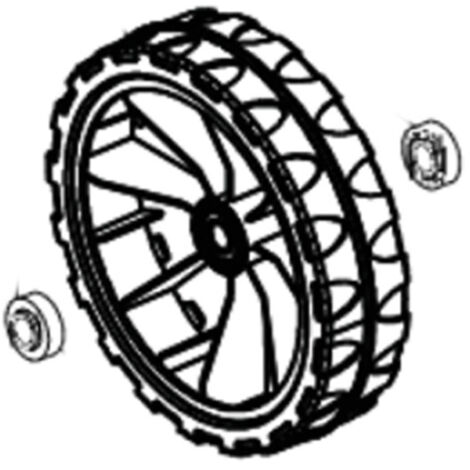 Roue avant tondeuse Oleo Mac GI48P, GI48T - 66070722R