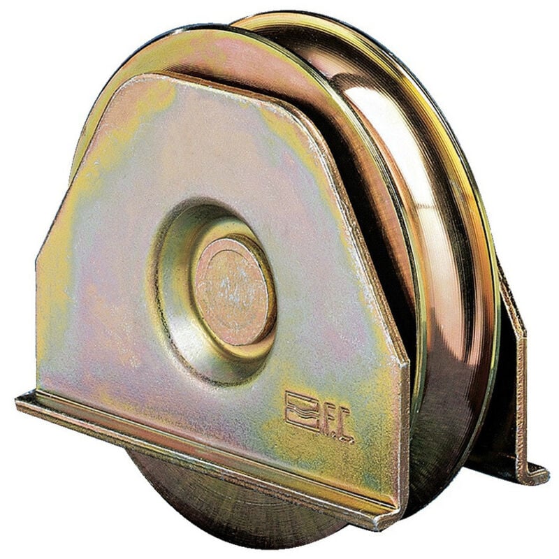 Roue avec plaque gorge ronde 120mm - fratelli Comunello 332-120