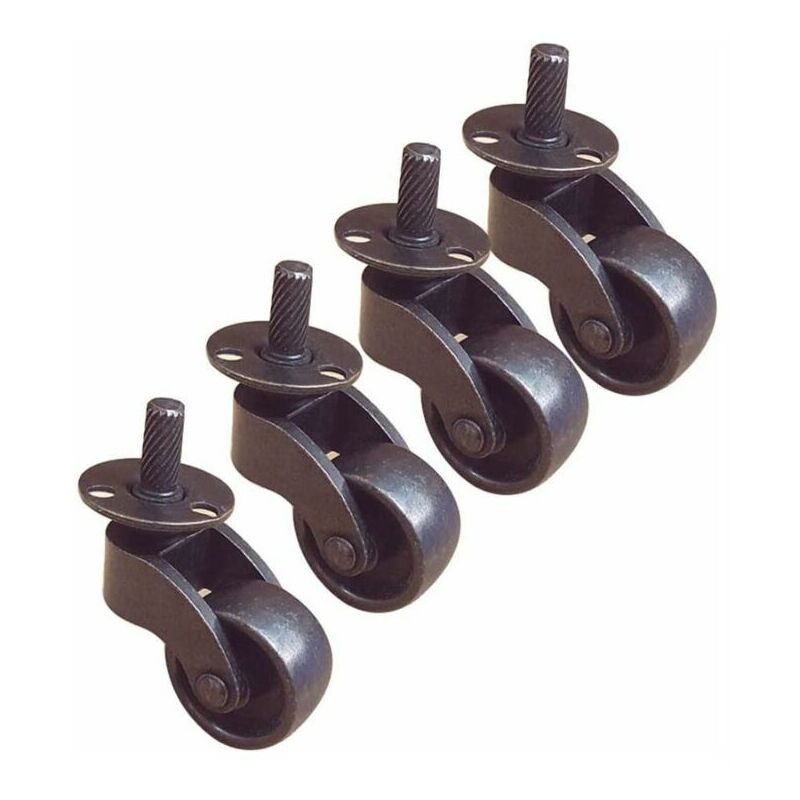 Remplacement Caster Roue Paquet de 4 roulettes pivotantes Mobilier / Rétro remplacement Roulettes for Chariots, salle à manger, métal voitures s,