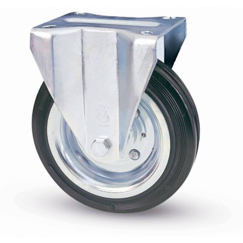 Roue industrielle art.80/a d.150 plaque fixe