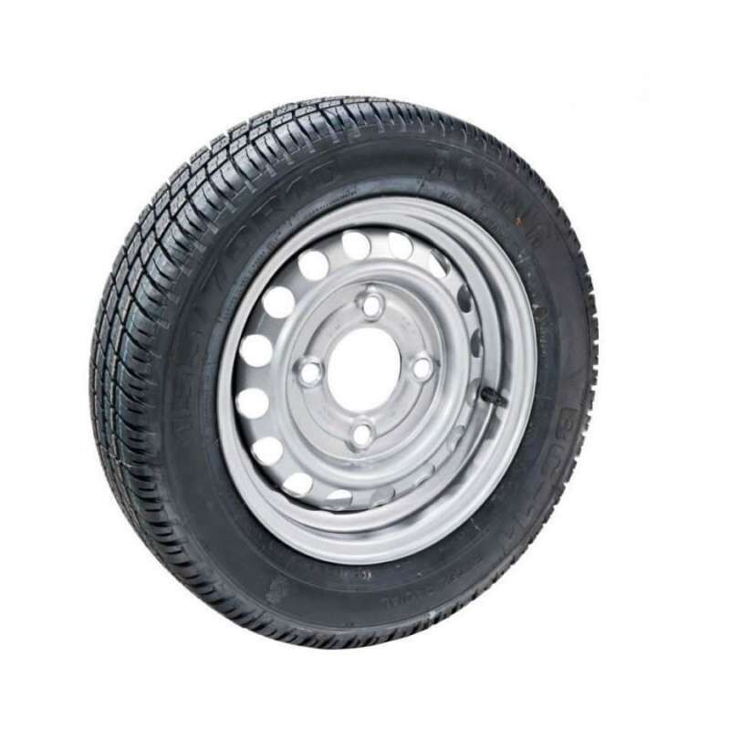 Roue complète 175/70R13 4 trous 130 déport 20 pour remorque, caravane et camping-car
