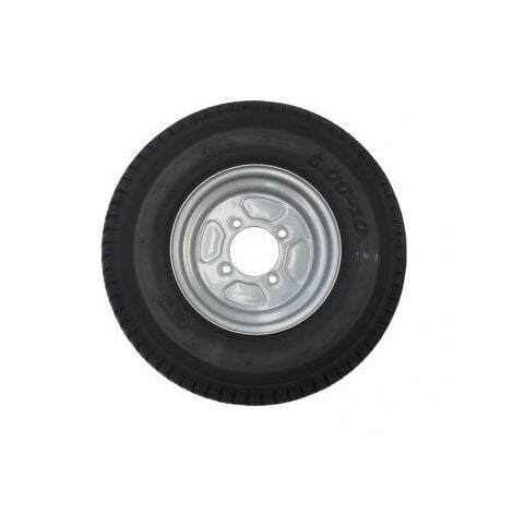 Roue Complète 450x10 – 4 Trous 130 mm pour Remorque et Caravane
