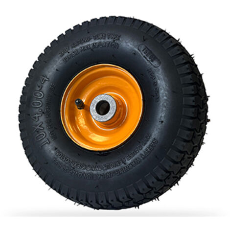 roue complète pour mc culloch mowcart 66 rider, dimensions: 10x400- 4. remplace origine: 532436946, 584385801, 581420602.