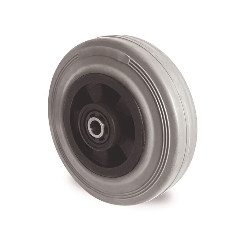 Roue D.200mm Trgf.205kg VG gris Axe D.12mm Longueur moyeu 59mm PROMAT