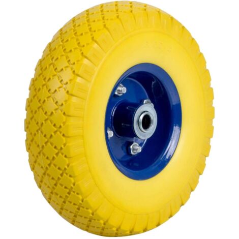 Roue de brouette increvable 300 4 jaune bleu
