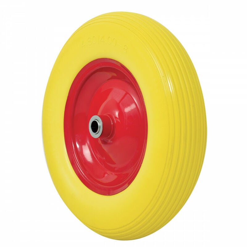 Roue de brouette increvable diamètre 385mm - 4.80-4.0-8 jante acier - 150kg