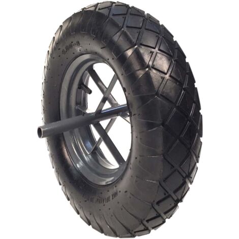 Roue de brouette pneu gonflable 400x90 lm255 d.32 150kgs - 26408