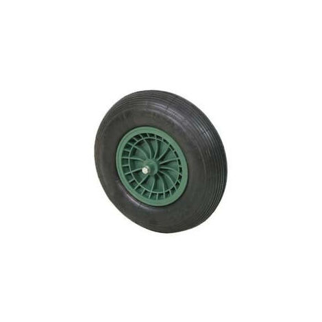 Roue de brouette pneumatique avec roulements - axe 20x130 mm, empattement 80 mm