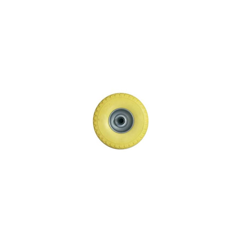 Roue de chariot en pu massif 260mm, jante en acier peint - ø mm.260x85 trou 20mm