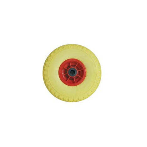 Roue de chariot en Pu massif 260mm, jante en plastique - ø mm.260x85 trou 20mm avec roulements