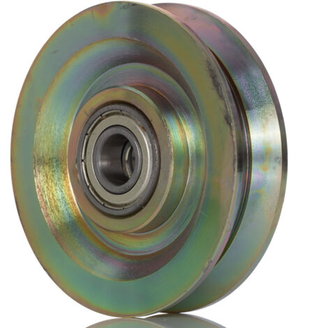 Roue de chariot Fonte 100mm x 24mm, alésage 15mm, longueur 24mm, Roulement à bille, Capacité de 300kg ( Prix pour 1 )