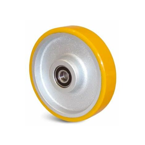 Roue de chariot Pleine Guitel Hervieu Ø 125mm, l. 32mm, Ø alésage 12mm, Roulement à rouleaux, 280kg max ( Prix pour 1 )
