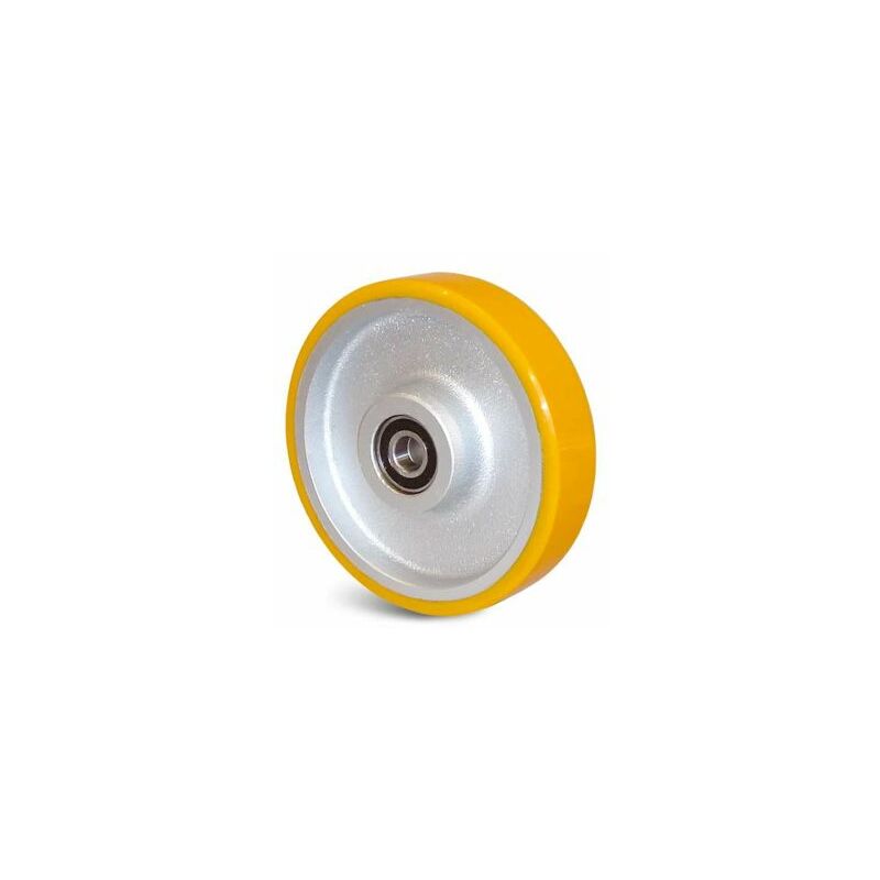 Guitel Hervieu - Roue de chariot Pleine ø 75mm, l. 25mm, ø alésage 12mm, Roulement à rouleaux, 160kg max ( Prix pour 1 )