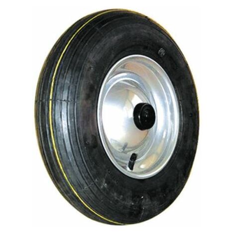 Roue de chariot Pneumatique Guitel Hervieu Ø 400mm, l. 105mm, Ø alésage 25mm, Roulement à rouleaux, 200kg max ( Prix pour 1 )