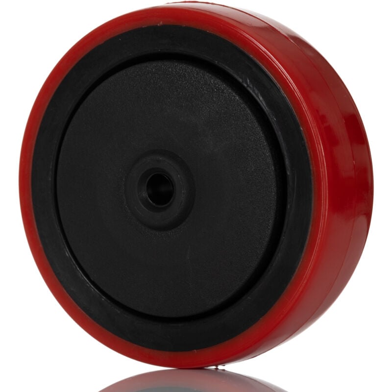 Roue de chariot , Polyuréthane Orange 100mm x 30mm, alésage 8mm, longueur 39mm, Roulement à bille, Capacité de 125kg ( Prix pour 1 )