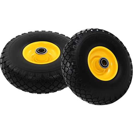 Roue de diable 2 pcs PU solide 3.00-4 CFW688345