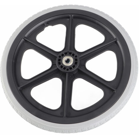 Roue de fauteuil roulant 14 pouces pour fauteuils roulants manuels, roue arrière de rechange, pneu noir en mousse de polyuréthane solide