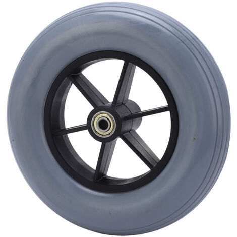 Roue de fauteuil roulant électrique 194mm PU silencieuse antidérapante stable grise