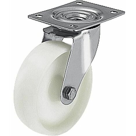 Roue de guidage polyamide/inox LEX-PO 150G, charge limite 300 kg roue diam. 150mm, dim plaque 140x110mm