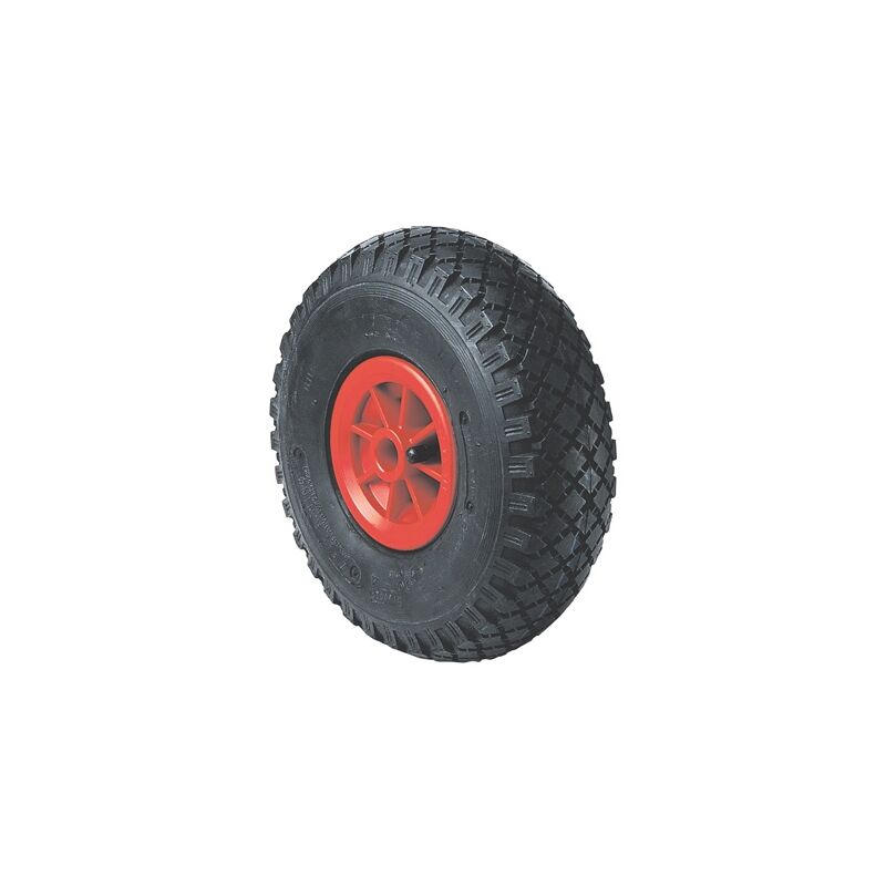 Roue de manutention 200 kg - caoutchouc gonflable - 400 x 105 mm Alésage : 25mm Moyeu lisse de 75mm Guitel