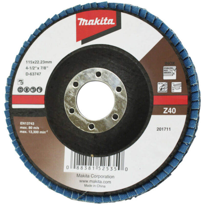 Fächerschleifscheibe 180 mm Z80 D 63840 Makita