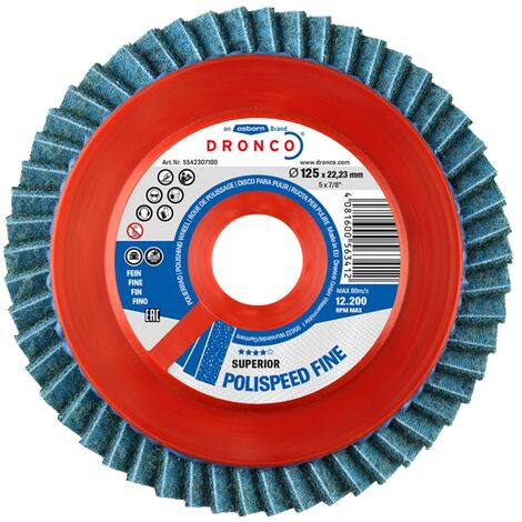 Roue de polissage POLISPEED 125mm grain moyen - DRONCO - 5542306100