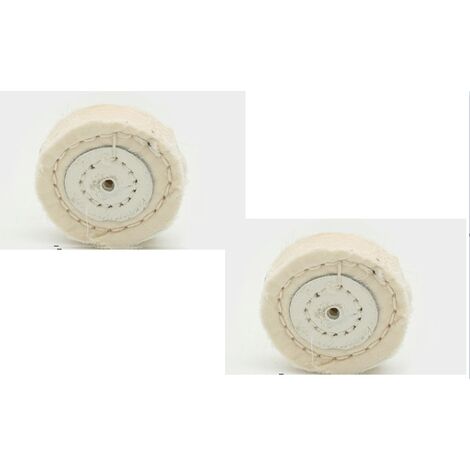 Roue de polissage en tissu 5 pièces Disque de polissage en tissu Coton  Blanc Métal Outil abrasif de outillage tambour