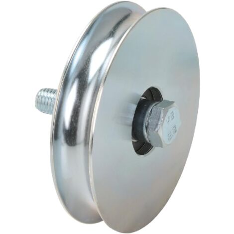 Roue de portail 60 mm en acier galvanisé – Roulement 1 – Rainure ronde – Résistance accrue pour portails lourds – Combi Arialdo