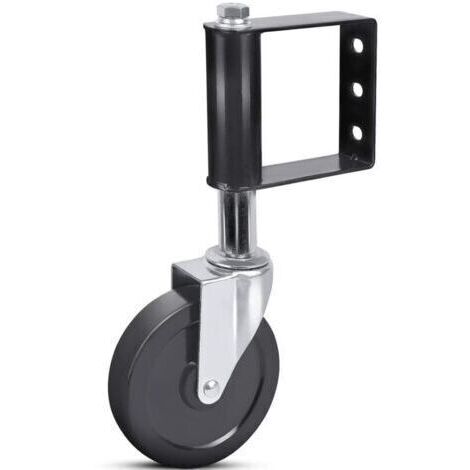 Roue de portail à ressort 12.7cm – Capacité 113kg – Plaque de montage universelle – Pour portails en bois et métal