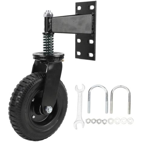Roue de portail de 8 pouces, ressort silencieux rembourré, rotation à 360 degrés, roulette de charge de 600lb avec Suspension pour balançoire